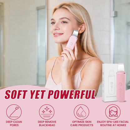 Ultrasonic Skin Scrubber device used by a woman