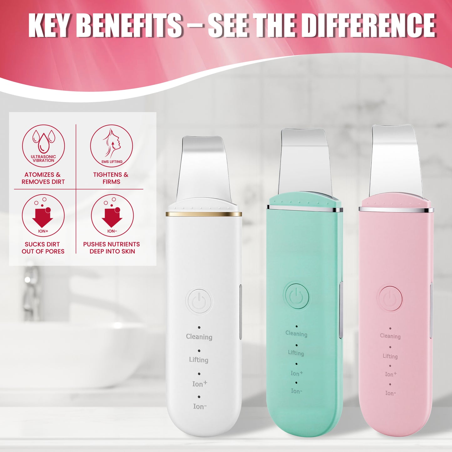 Differences in the facial spatula device from Ultrasonic Skin Scrubber