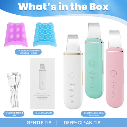 What is inside an Ultrasonic Skin Scrubber Packaging Box